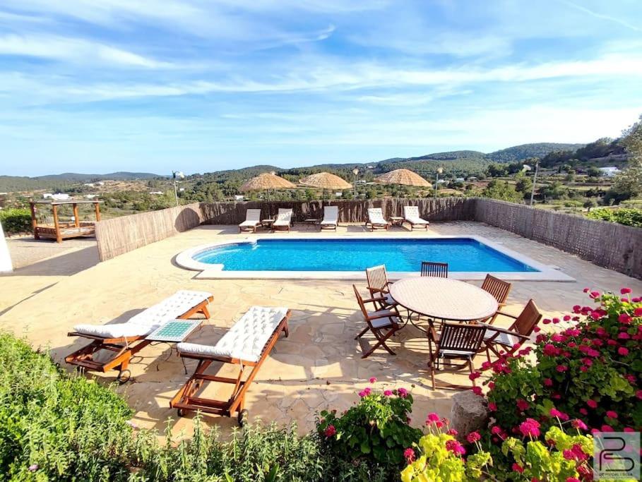 Casa Can Lluc Con Piscina, Jardin Y Vista Al Campo Sant Miquel de Balansat Eksteriør billede
