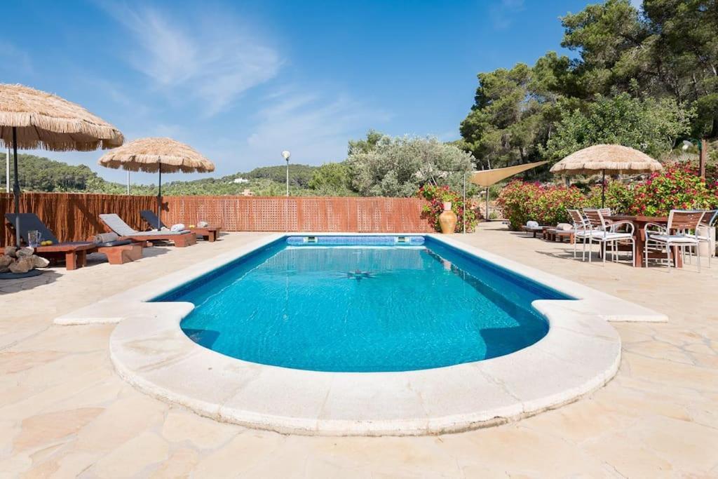 Casa Can Lluc Con Piscina, Jardin Y Vista Al Campo Sant Miquel de Balansat Eksteriør billede